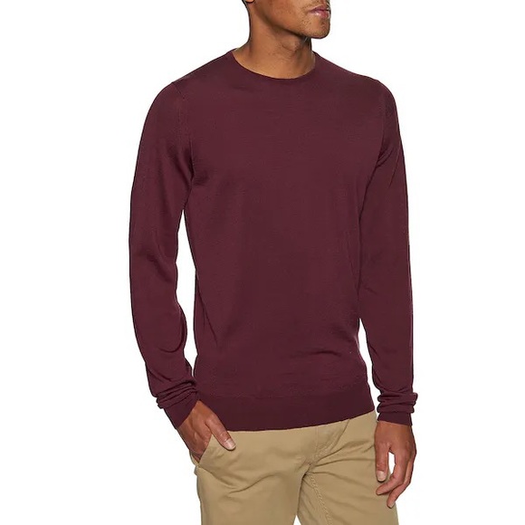 John Smedley Lundy Crewneck Sweater in Bordeaux (size M) - Picture 6 of 6